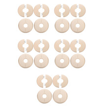 20Pcs Golden Ppr Plumbing Cover Plates Round Wall-Mounted Pipe Flange