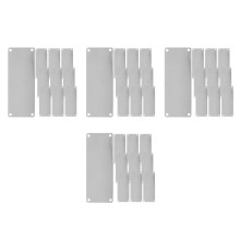 40Pcs Durable Stainless Steel Blank Metal Tags Silver DIY Name Plates