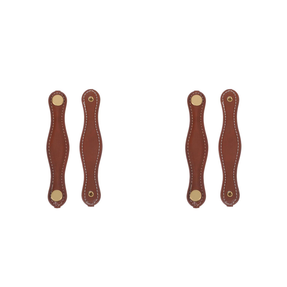 4Pcs Brown Faux Drawer Handles Sturdy Modern Cabinet Pulls 3712504047838