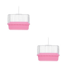 2St Portable Roze ABS Kleine Vogels En Dieren