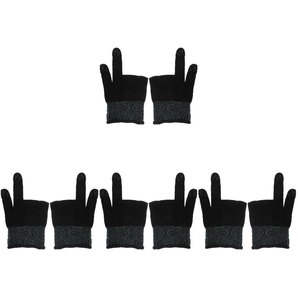 4Pairs Lightweight Nylon Gaming Gloves Anti-Sweat Finger Sleeves Black 3712694905468