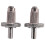 2X Roller Saddle Bridge with Posts and Spanner for Electric Guitar Silver 3