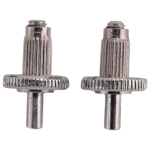 2X Roller Saddle Bridge with Posts and Spanner for Electric Guitar Silver 2