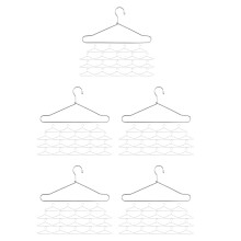 100Pcs Wire Metal Doll Clothes Hangers Silver Coat Rack Organizer