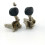 12 Pieces Metal Opened Ukulele Uke Tuning Pegs Tuners Round Cap Black 2