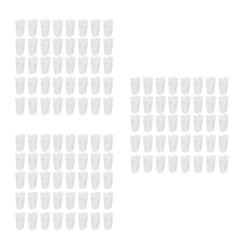 120Pcs White Plastic Clips for Clothes Storage Drying Kids Lightweight