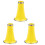 3Pcs Yellow Clarinet Bell Plastic Replacement for Beginner Musicians 1