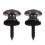 30 Pieces Mushrooms  Guitar Strap Buttons Strap Locks Chrome (Black) 2