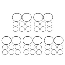 40Pcs Universal Mic Shock Mount Elastic Bands Black Rubber Durable