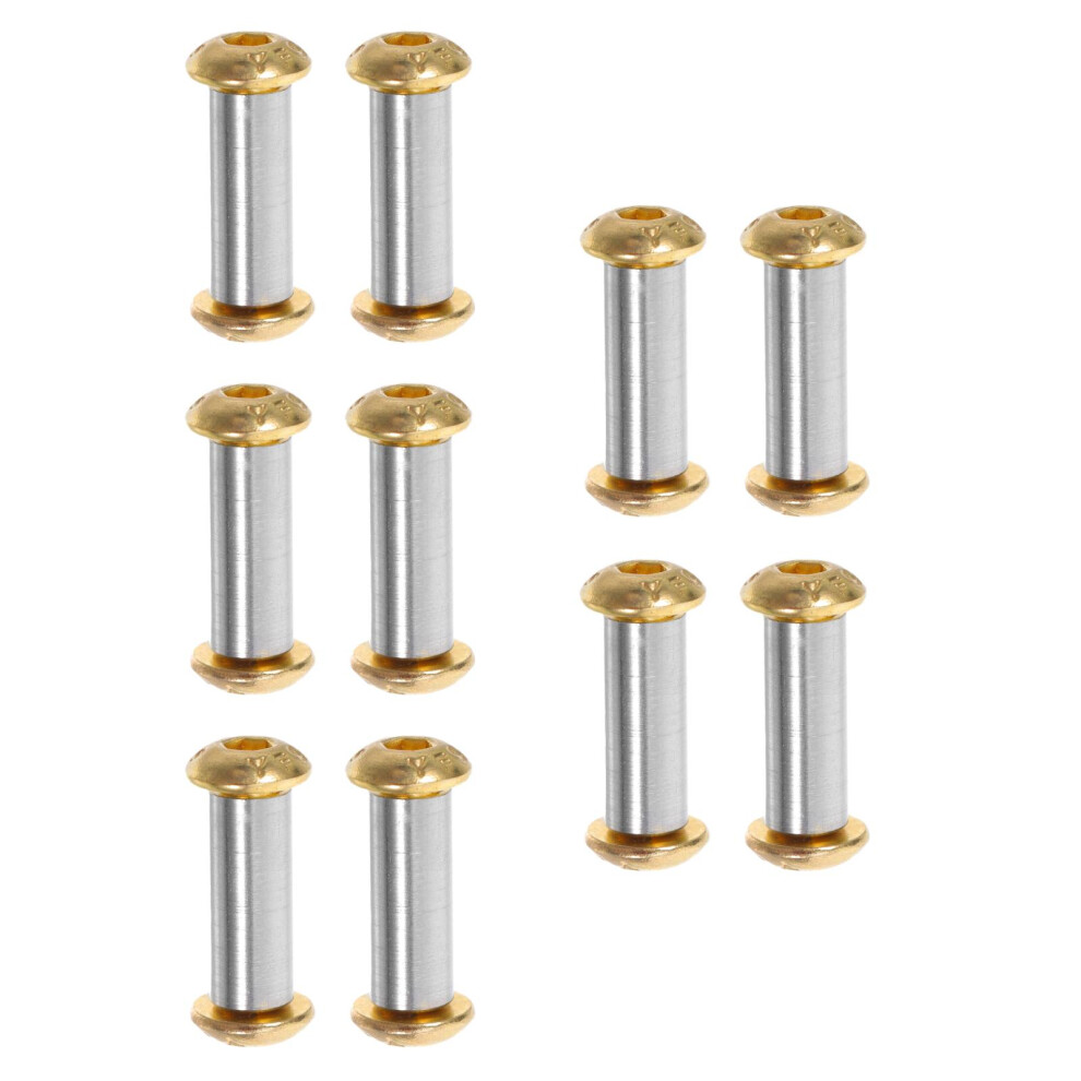 10Pcs Brass Rivet Tool Set Golden For Handle Diy Repair Fixing 3712504048293
