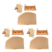 300Pièces Papier Sulfurisé Khaki Pour Cuisson Alimentaire