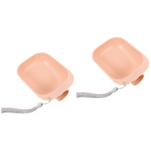 2Pcs Pink Dog Water Bottle Bowl Adapter -Clean Portable Bowl