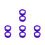 8Pcs Purple Finger Moistening Tool Sponge Cup for Handling 1