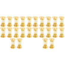 24Pcs Golden Adhesive Spring Base for Guitar Doll Toys and Handcrafts