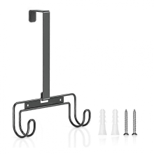 Over the Door & Wall Mount Ironing Board Hanger with Removable Hook, Ironing Board Holder Organizer Wall Rack