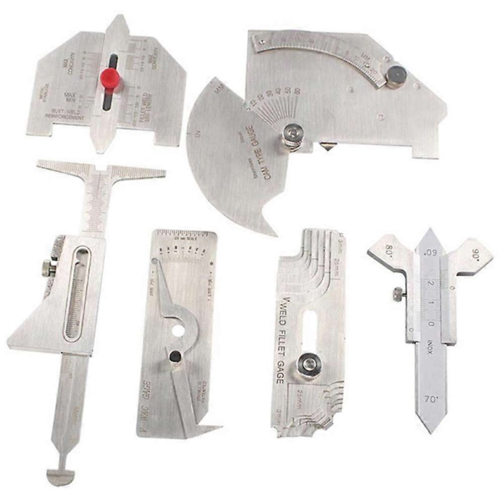 6Pcs Welding Gauge Weld Inspection Gauge Weld Seam / Round Corner / Crown Test Size Ruler Angle Mea 5996097014349