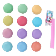 12 Stück Macaron-Kristall-Schleim zum Selbermachen, Squishy-Blasen, Anti-Stress-Spielzeug für Kinder