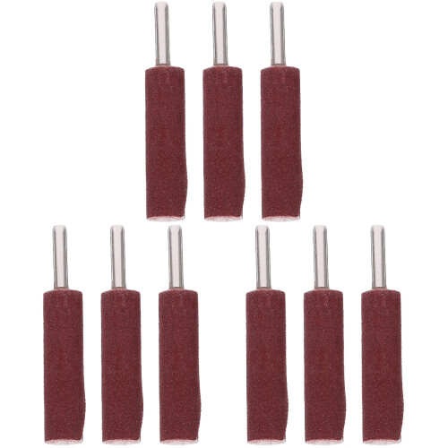 9Pcs Rotary Tool Sanding Accessories Dark Red Sandpaper Drum Mandrels