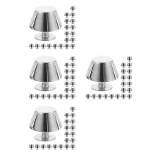 80Pcs Silver Zinc Alloy Purse Feet for Handbags DIY Screwback Hardware
