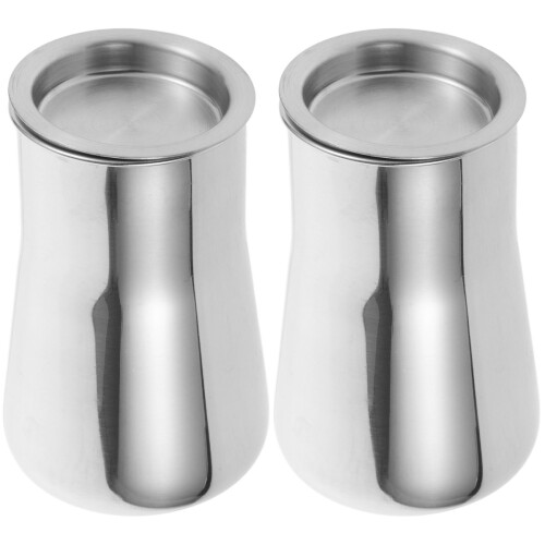 2Pcs Stainless Steel Coffee Sifter Silver Fine Mesh Filter Kitchen Bar