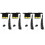 4Pcs Lightweight Felt Mini Graduation Caps Yellow Adjustable Pet Hats 1