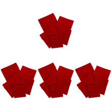 60Pcs Red Jewelry Storage Pouches Velvet Snap Closure Small Gift Bags
