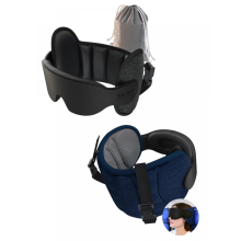 Travel Pillows for Airplanes with Eye Mask and Head Strap, 360 Support for Long Flights, Comfortable Neck Rest Pillow