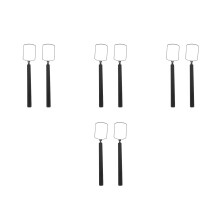 4Pairs Extension Handheld Mirror Plastic Glass Makeup Tool