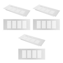 6Pcs Silver Aluminum Floor Vent Covers for Cabinets Furniture Air Vent