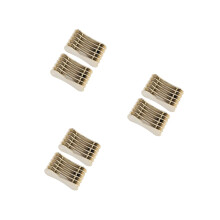 6Pcs Golden Nail Brush Tool Holder with 5 Grid Stand for Gel Nail Pens