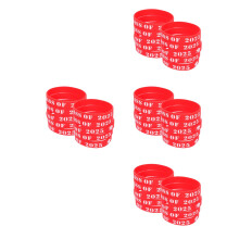 100Pcs Red Silicone Graduation Bracelets Portable Wristbands