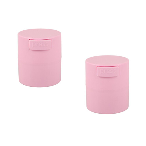 2Pcs Large Capacity Lash Holders Pink Plastic Vacuum Seal Storage Case
