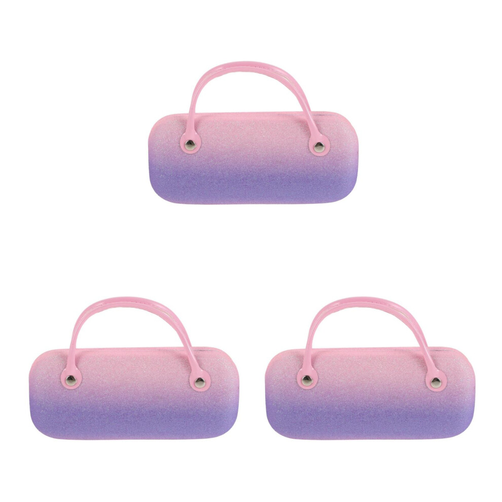 Villcase 3Pcs Assorted Color Hard Glasses Case Compact Sunglasses Organizer Box