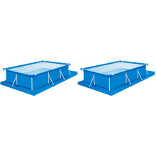 2Pcs Blue Pe Pool Covers Pool Floor Pads Waterproof Dustproof Cushions
