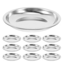 10Pcs Metal Tea Bag Holder Dish Silver Reusable Tea Bag Rest Organizer