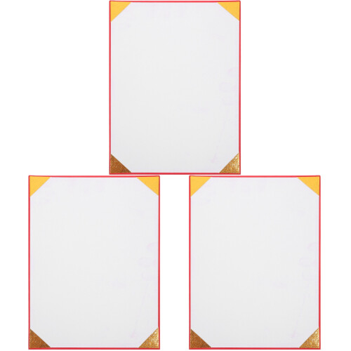 3Pcs Red Printable Certificate Paper for School Diploma and Awards