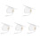 5Pcs Graduation Caps White Polyester Tassel Cap for 2024 Ceremony 1