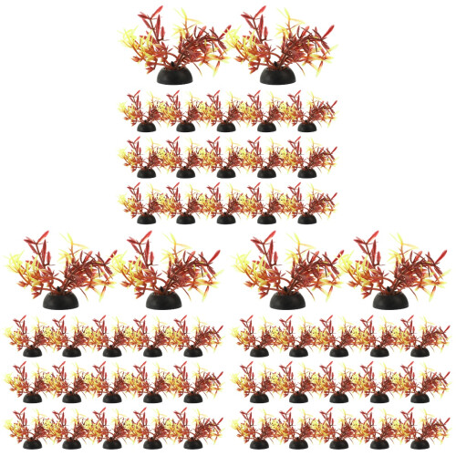 60Pcs Realistic Artificial Fish Aquarium Plants Tank Decor