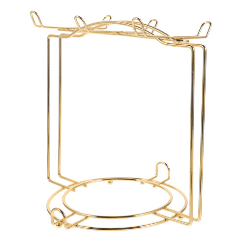 2Pcs Golden Multifunctional Cup Plate Organizer Stainless Steel Holder