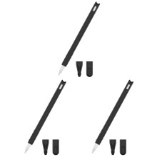 9Pcs Silicone Protective Covers Black for Stylus Pen Nibs Anti-Rolling