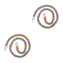 2Pcs Parrot Cotton Rope Climbing Toy Bird Chewing Station