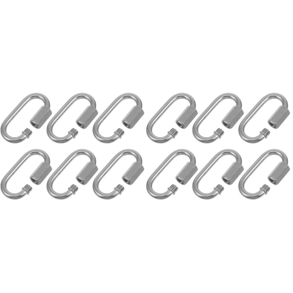 12Pcs Heavy Duty Stainless Steel Locking Chain Quick Link Connectors 3712458657381