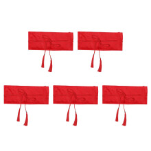 5Pcs Red Polyester Kimono Sash Women Girdle Japanese Style Waist Wrap