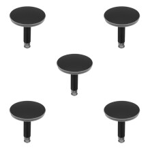 5Pcs Black Copper Shower Drain Cover Odor Blocker for Bathtub Overflow