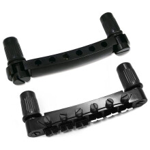 2X Tune-O-Matic Bridge and Tailpiece with Studs Set for ABR-1 Bridge Style LP Electric Guitar Replacement,Black