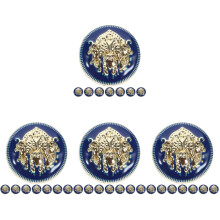 80Pcs Blue Decorative Metal Buttons Small Vintage Buttons for Uniforms