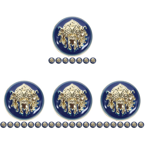 80Pcs Blue Decorative Metal Buttons Small Vintage Buttons for Uniforms