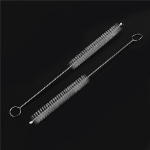 200 Pcs 10mm Dia Chemistry Test Tube Bottle Nylon Washing Brush Tool White