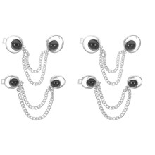 4Pcs Silver Waist Buckles Zinc Alloy Pant Tighteners for Formal Use