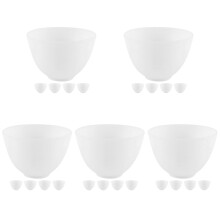 25Pcs DIY Silicone Mask Bowls White Multipurpose Facial Mixing Tools